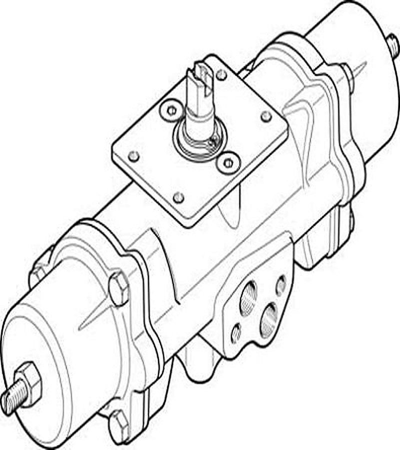 Festo DAPS Series 8.4 bar Single Acting Action Rotary Actuator, 90 °