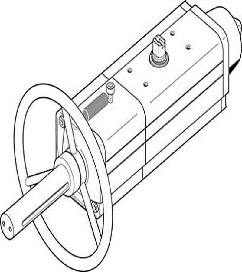 Festo DAPS Series 8.4 bar Single Acting Action Rotary Actuator, 90 °