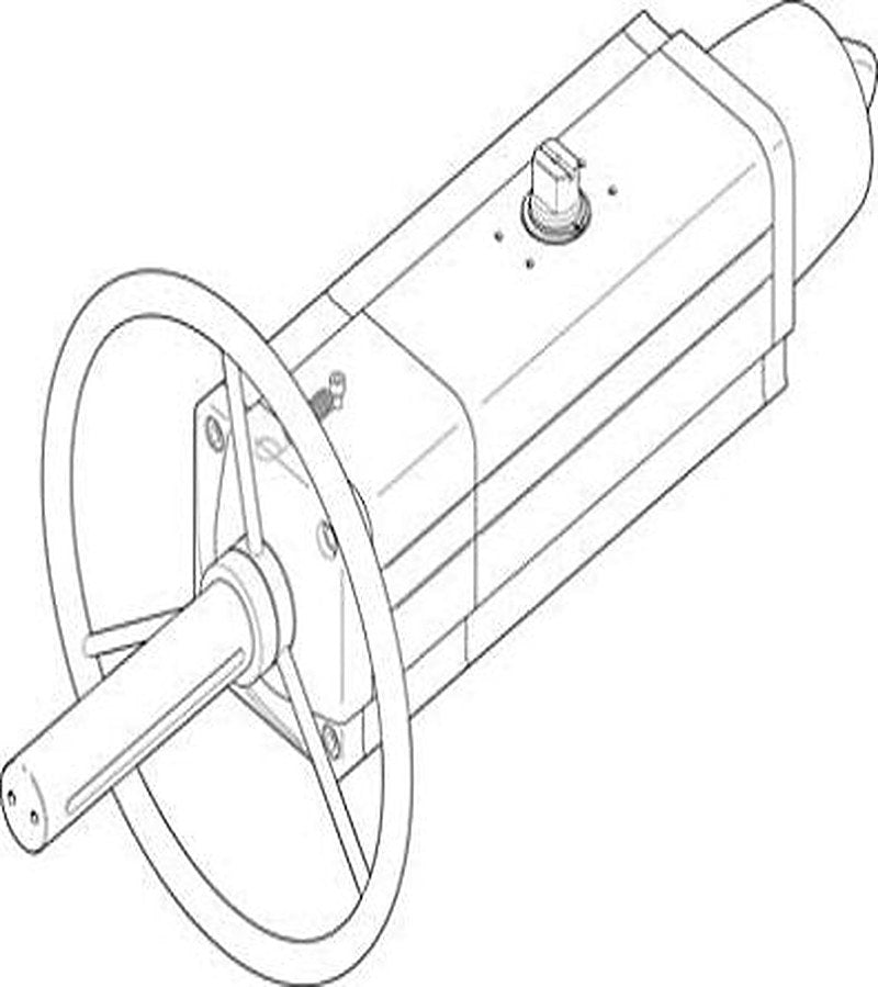 Festo DAPS Series 8.4 bar Single Acting Action Rotary Actuator, 90 °
