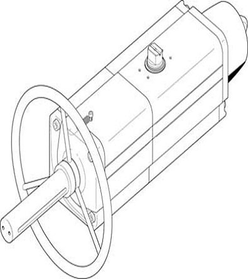 Festo DAPS Series 8.4 bar Single Acting Action Rotary Actuator, 90 °