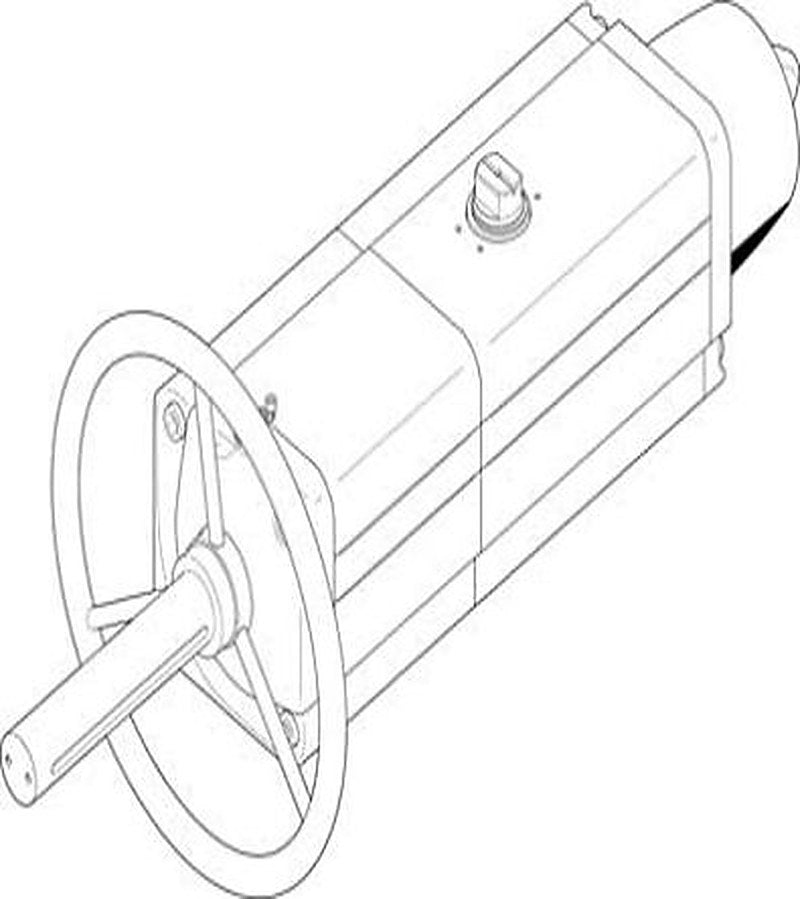 Festo DAPS Series 8.4 bar Single Acting Action Rotary Actuator, 90 °