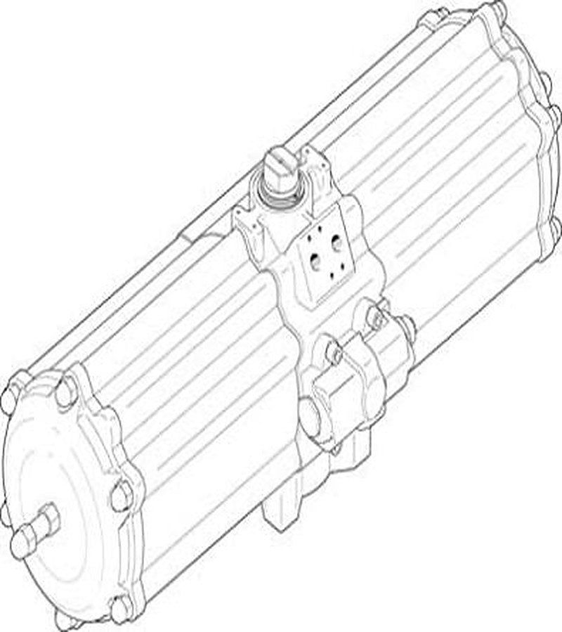 Festo DAPS Series 8.4 bar Single Acting Action Rotary Actuator, 90 °