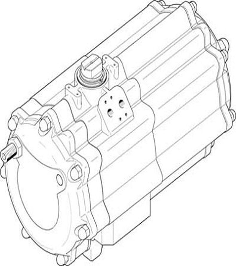 Festo DAPS Series 8.4 bar Single Acting Action Rotary Actuator, 90 °