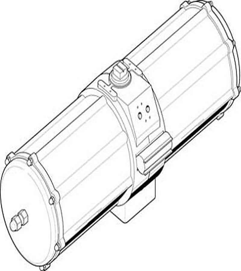 Festo DAPS Series 8.4 bar Single Acting Action Rotary Actuator, 90 °