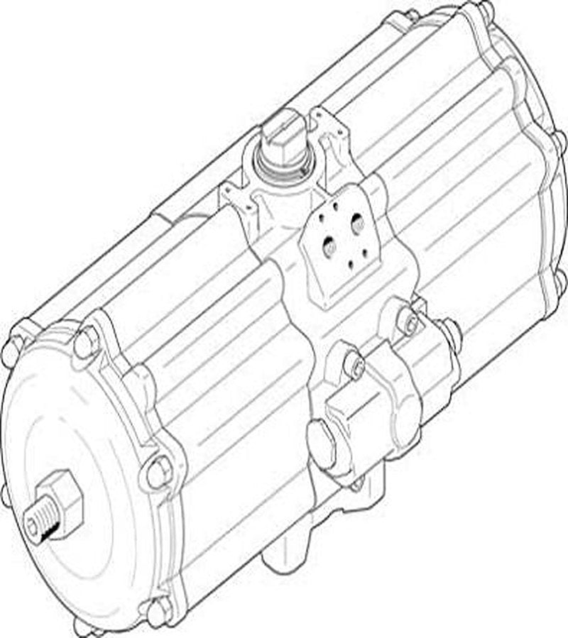 Festo DAPS Series 8.4 bar Single Acting Action Rotary Actuator, 90 °