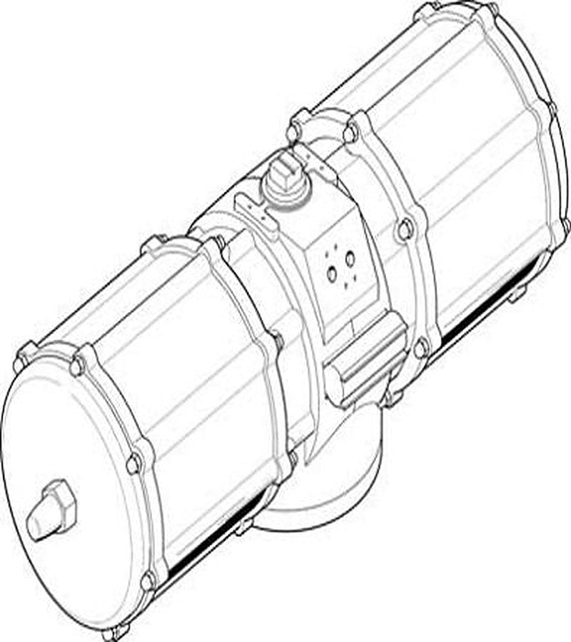 Festo DAPS Series 8.4 bar Single Acting Action Rotary Actuator, 90 °