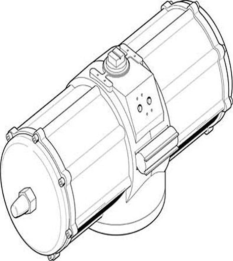 Festo DAPS Series 8.4 bar Single Acting Action Rotary Actuator, 90 °