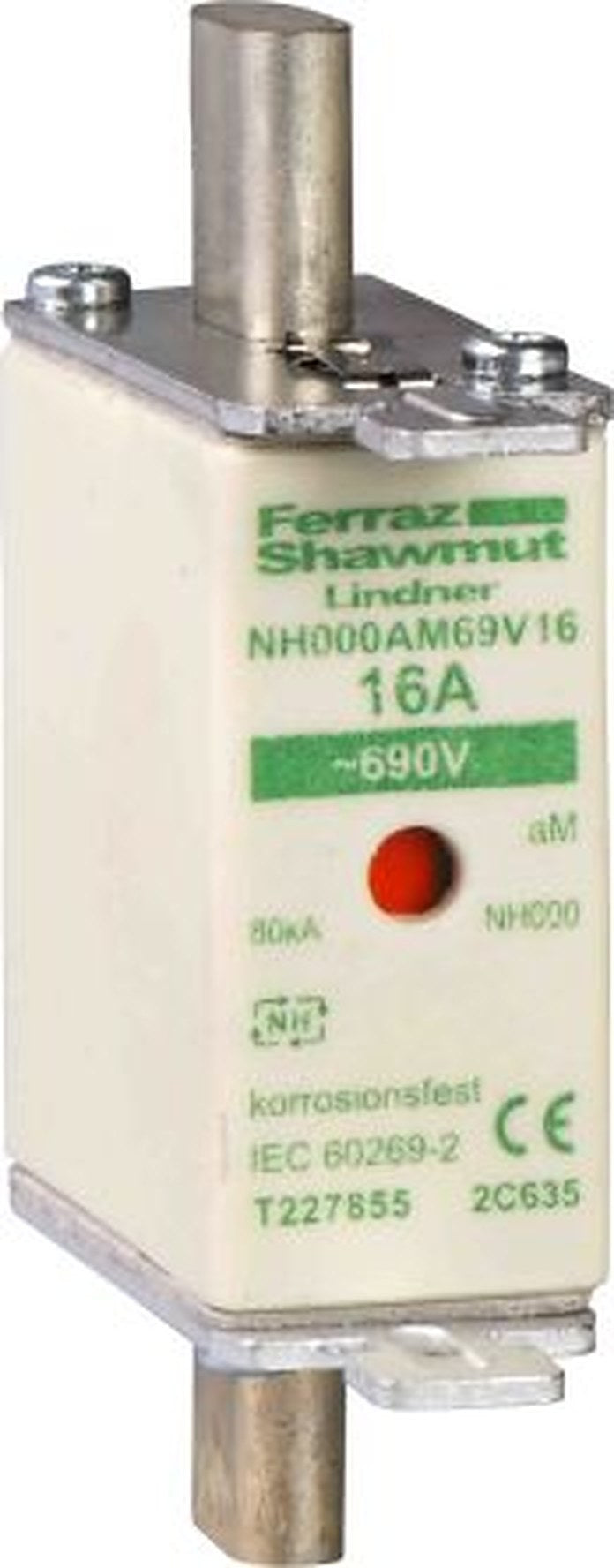 Schneider Electric 250A Centred Tag Fuse NH1 690V ac