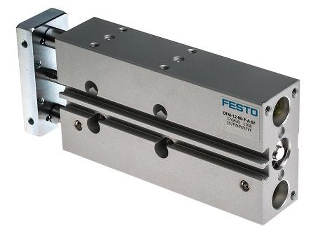 Festo Pneumatic Guided Cylinder - 170830 12 mm Bore, DFM Series, 80 mm Double Acting Acting