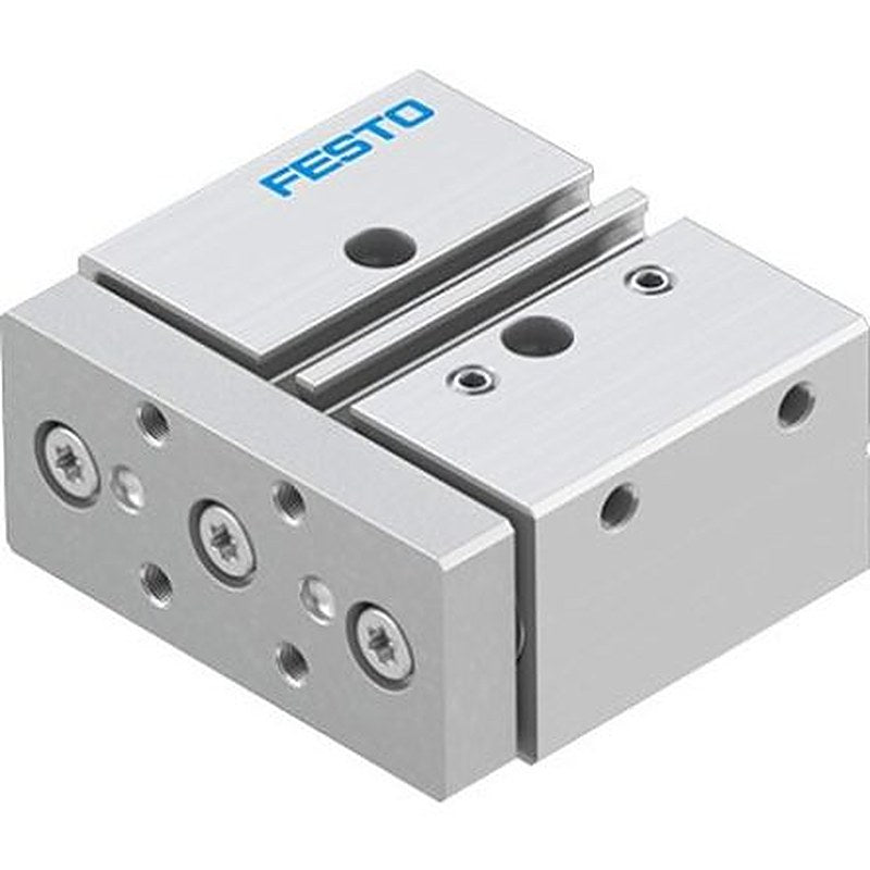 Festo Pneumatic Guided Cylinder - DFM-16-10-P-A-KF-F1A 16 mm Bore, DFM Series, 10 mm Double Acting Acting
