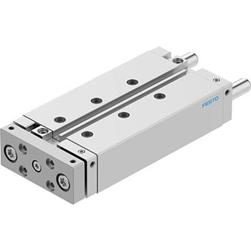 Festo Pneumatic Guided Cylinder - DFM-20-100-B-PPV-A-KF 20 mm Bore, DFM Series, 100 mm Double Acting Acting
