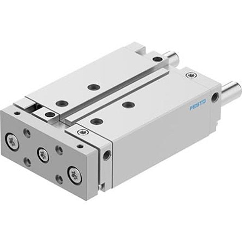 Festo Pneumatic Guided Cylinder - DFM-32-80-B-PPV-A-KF 32 mm Bore, DFM Series, 80 mm Double Acting Acting