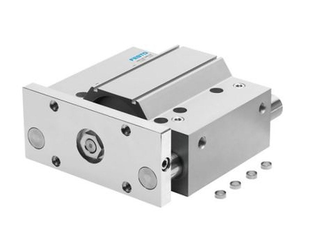 Festo Pneumatic Guided Cylinder - 170890 80 mm Bore, DFM-80-160-P-A-GF Series, 160 mm Double Acting Acting