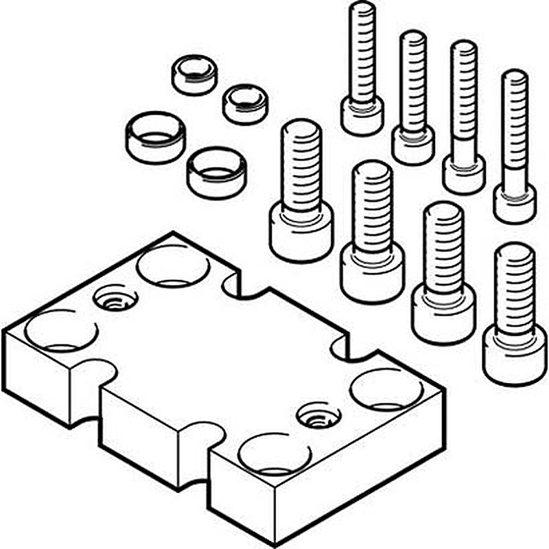 Festo Adapter Kit DHAA-G-H2-25-B11-32, For Use With Pneumatic Cylinder & Actuator