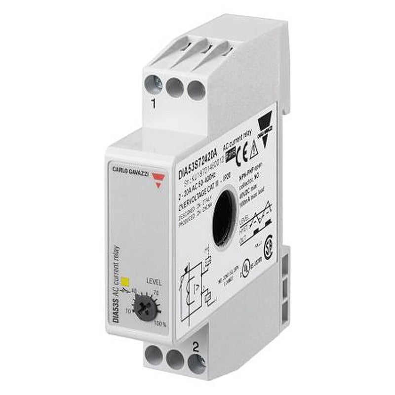 Carlo Gavazzi Monitoring Relay, 1 Phase, DIN Rail, 2A, 40 V dc