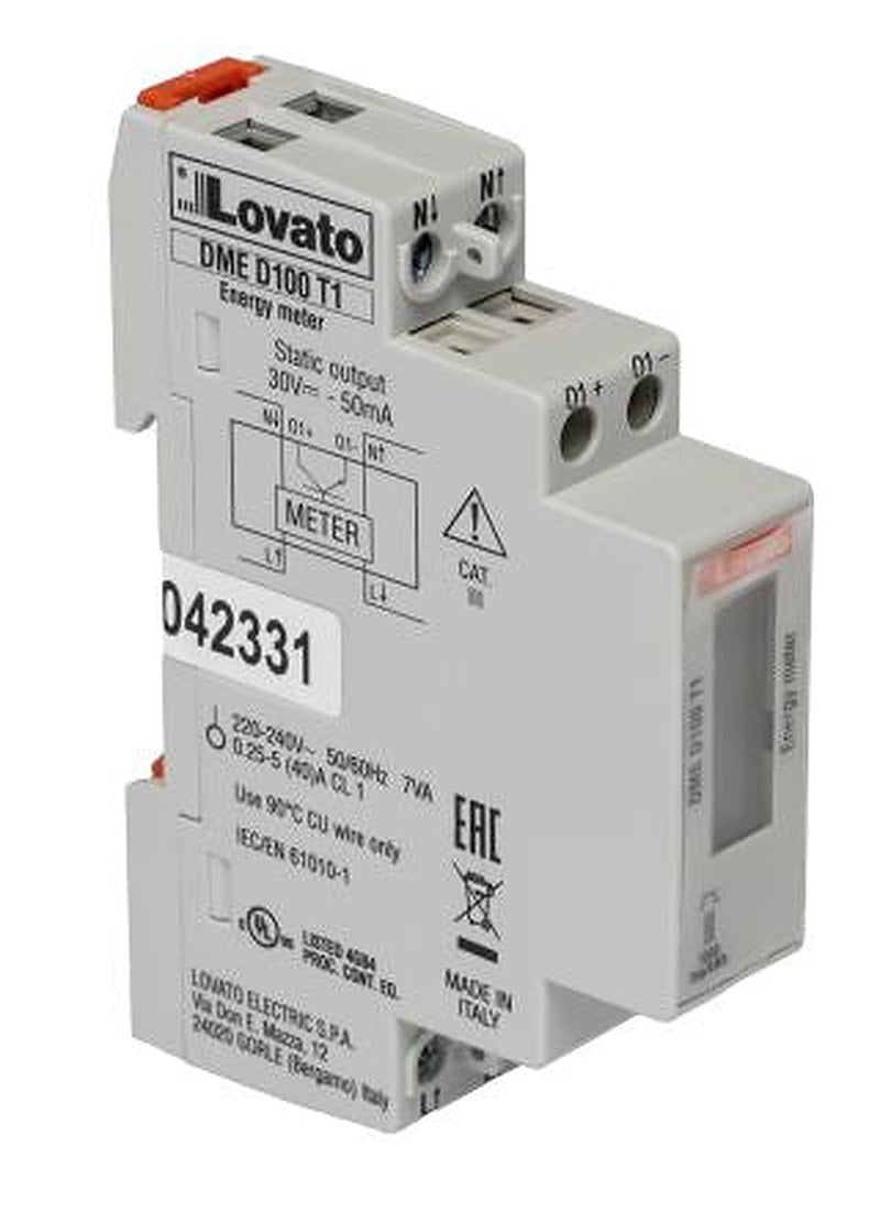 Lovato 1 Phase LCD Energy Meter, Type Digital