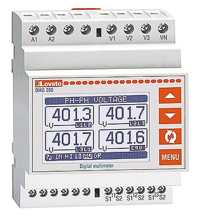 Lovato 3 Phase LCD Energy Meter, Type Digital