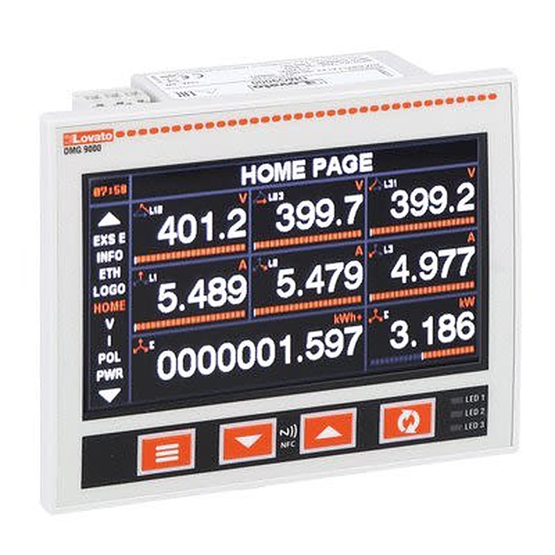 Lovato DMG LCD Digital Panel Multifunction Meter for Power,  92 mm  x 92 mm