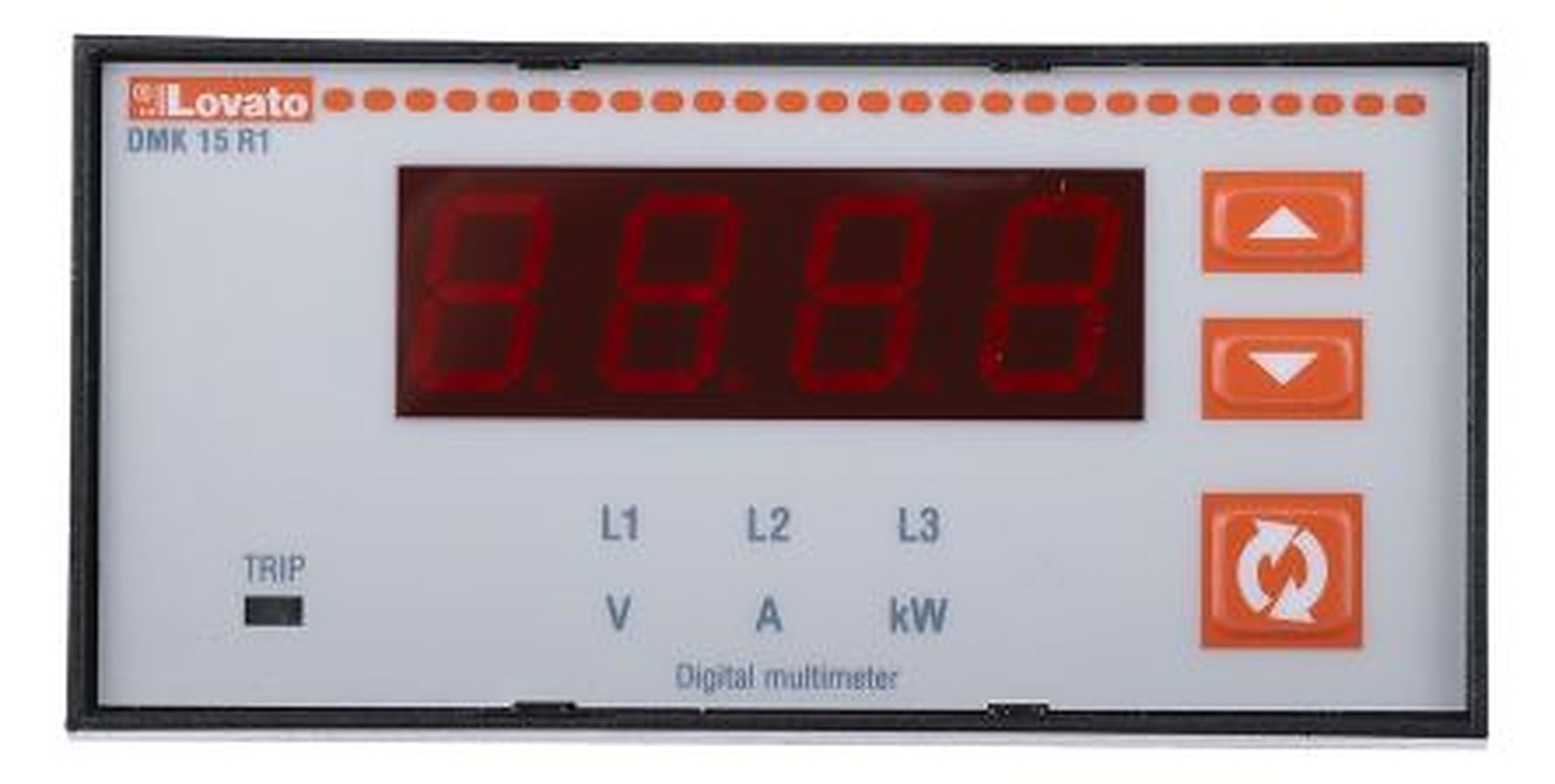 Lovato DMK LED Digital Panel Multifunction Meter for Voltage, Power, Current,  45 mm  x 91 mm
