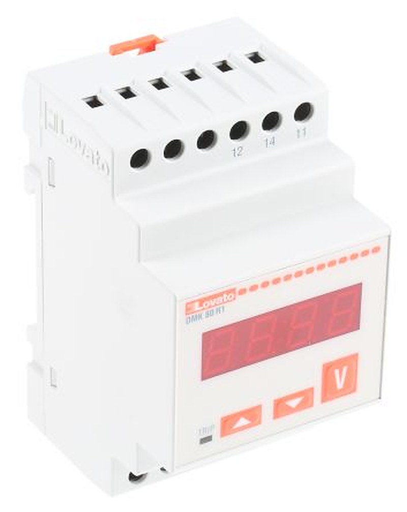 Lovato DMK Series Digital Voltmeter AC, LED Display 4-Digits ±0.25 %