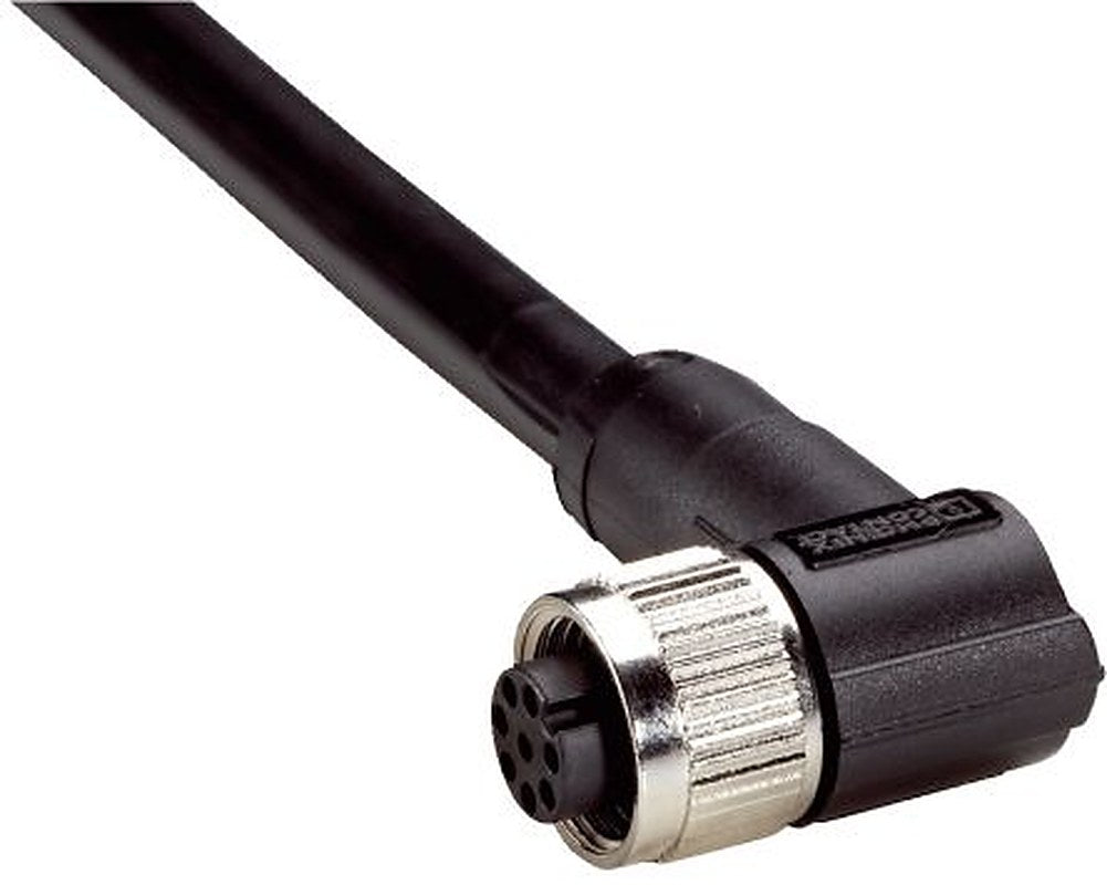 SICK Female 12 way M12, Right Angle to Unterminated 8 way Free Cable End Connector Cable, 2 m