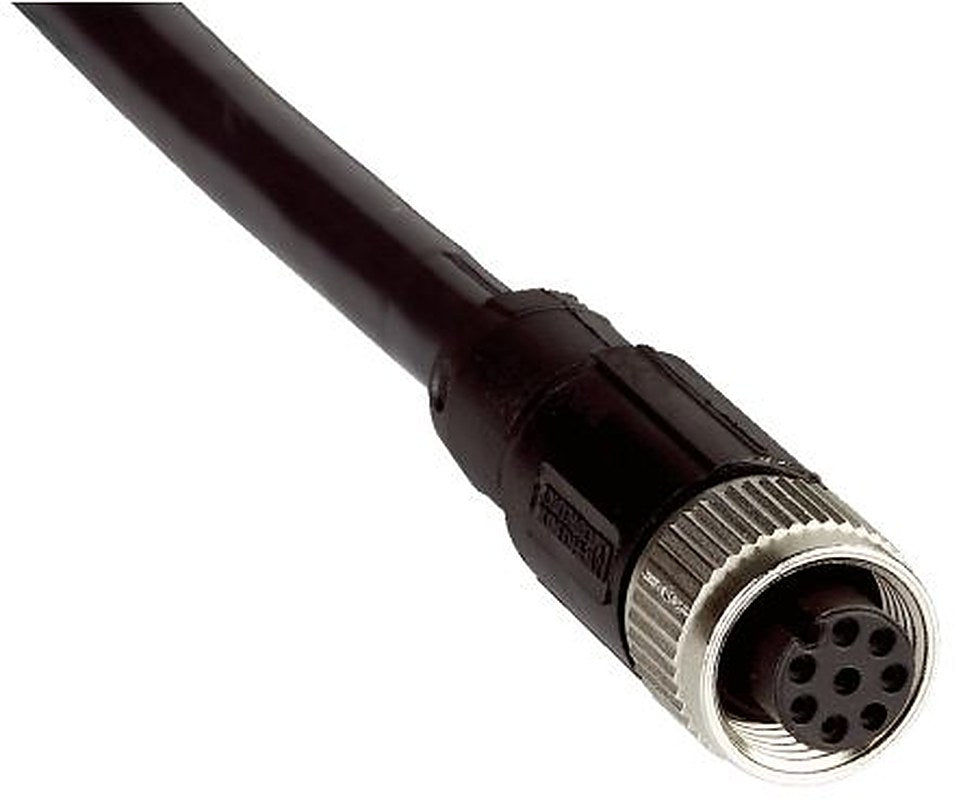 SICK Female 8 way M12, Straight to Unterminated Free Cable End Connector Cable, 2 m