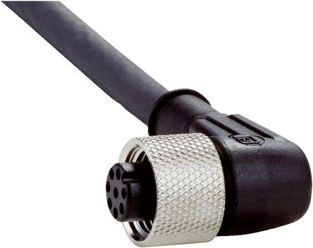 SICK Female 12 way M12, Right Angle to Unterminated 8 way Free Cable End Connector Cable, 15 m