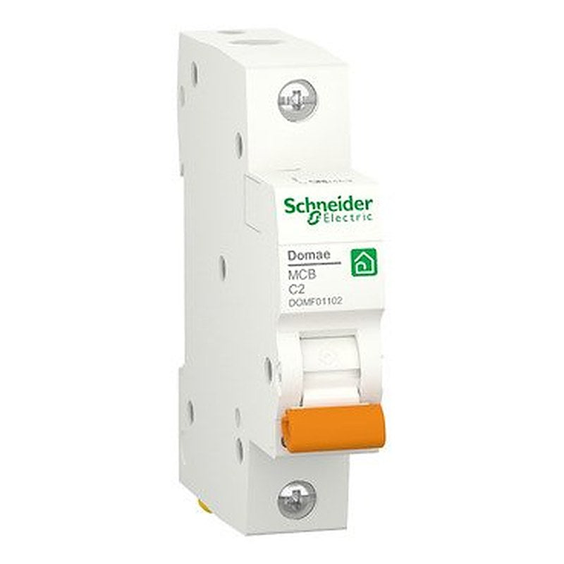 Miniature circuit breaker, Domae, 1P, 2 A, C Curve, 6000 A (Miniature circuit breaker Domae) is a Schneider Electric product. Designed for reliable performance and long service life. Available across Iraq — contact us for pricing and delivery options.
