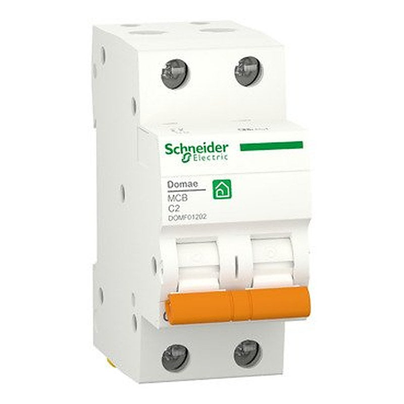 Miniature circuit breaker, Domae, 2P, 2 A, C Curve, 6000 A (Miniature circuit breaker Domae) is a Schneider Electric product. Designed for reliable performance and long service life. Available across Iraq — contact us for pricing and delivery options.