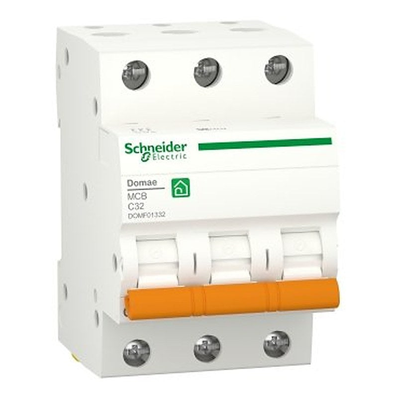 Miniature circuit breaker, Domae, 3P, 32 A, C Curve, 6000 A (Miniature circuit breaker Domae) is a Schneider Electric product. Designed for reliable performance and long service life. Available across Iraq — contact us for pricing and delivery options.