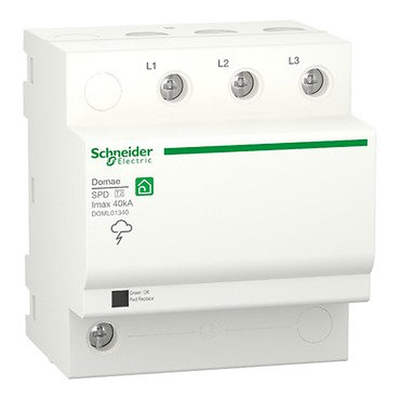 Surge Protection Device, Domae, 3P, T2, 40 kA (Surge Protection Device Domae) is a Schneider Electric product. Designed for reliable performance and long service life. Available across Iraq — contact us for pricing and delivery options.