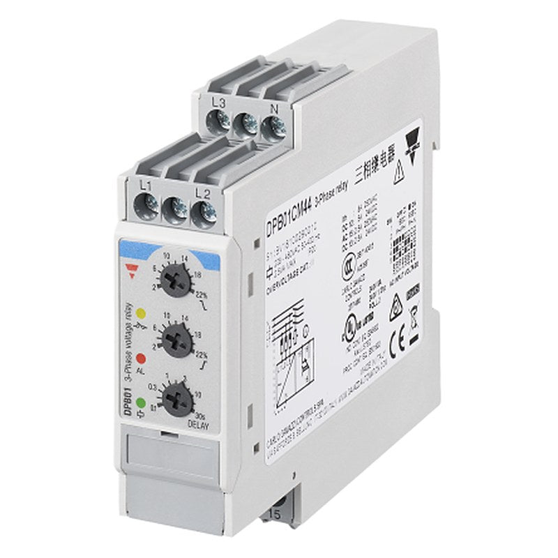 Carlo Gavazzi Relay, 3 Phase, SPDT, DIN Rail, 480V ac