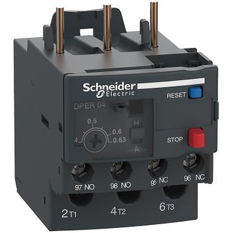 Thermal overload relay,Easy TeSys DPER,0.40-0.63A,class 10 (Thermal overload relay Easy TeSys DPER) is a Schneider Electric product. Designed for reliable performance and long service life. Available across Iraq — contact us for pricing and delivery options.