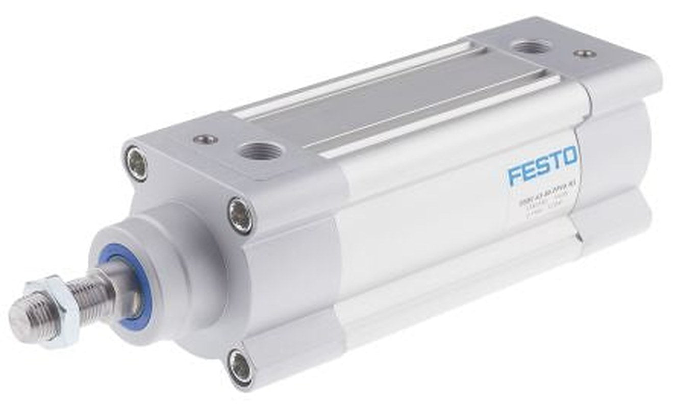 Festo Pneumatic Piston Rod Cylinder - 1383581 63 mm Bore, 80 mm DSBC Series, Double Acting Acting