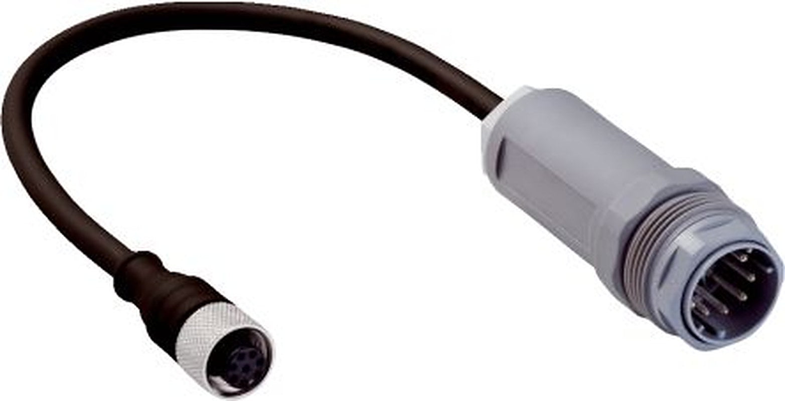 SICK Female 5 way Straight to Male 8 way M12 Connector Cable, 250 mm