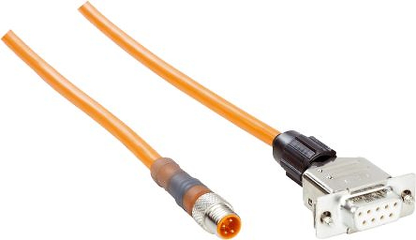 SICK Female 9 way D-Sub 9-Pin to Male 8 way M8, Straight Connector Cable, 10 m