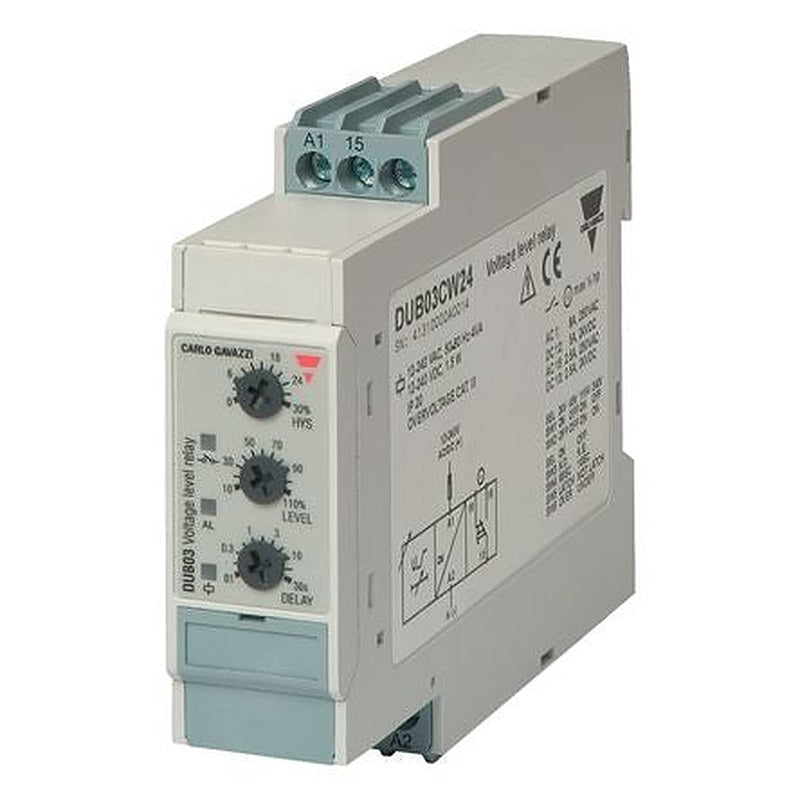Carlo Gavazzi Monitoring Relay, 1 Phase, SPDT, DIN Rail, 12V ac, 240 V ac