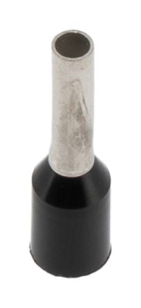 Phoenix Contact Insulated Ferrule, 8 mm Pin Length, 1.8 mm Pin Diameter, Black to 16 AWG Wire Size