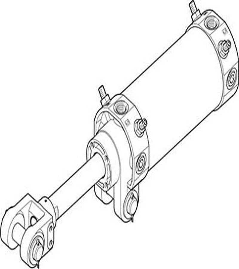 Festo Pneumatic Piston Rod Cylinder - 80 mm Bore, 100 mm DW Series, Double Acting Acting