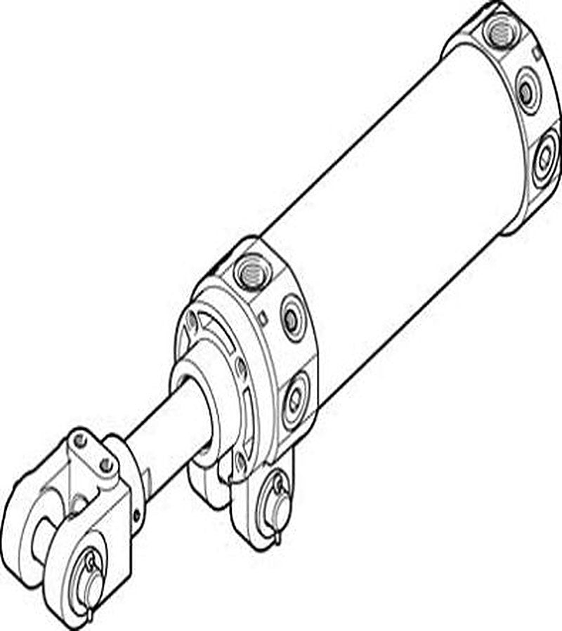 Festo Pneumatic Piston Rod Cylinder - 558088 50 mm Bore, 75 mm DW Series, Double Acting Acting