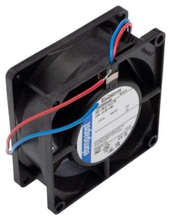 ebm-papst 8300 Series Axial Fan, 24V dc, 54 m³/h, 2.7 W, 113 mA Max, IP68 80 mm 80mm 32 mm