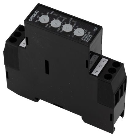 Omron Monitoring Relay, 3 Phase, 200 to 480 VAC Monitor Range, SPDT, DIN Rail