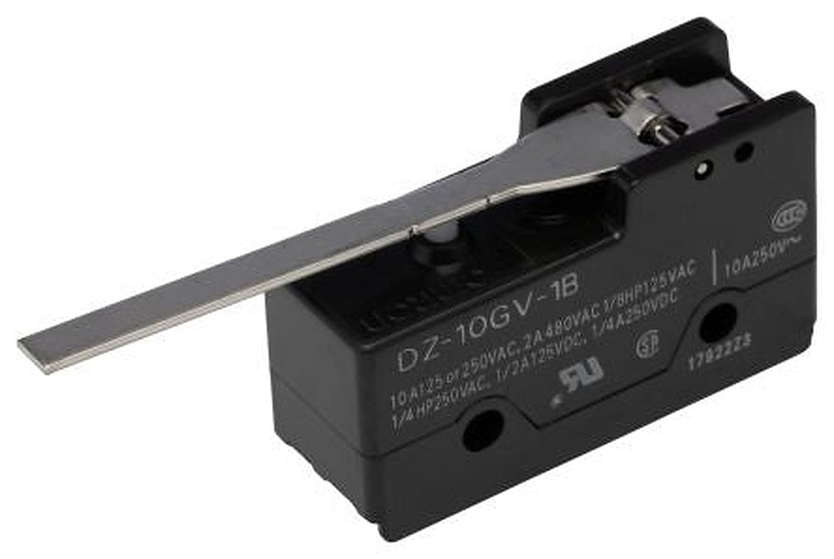 Omron DZ Series Lever Limit Switch, DPDT, IP00, 250V ac, 10A