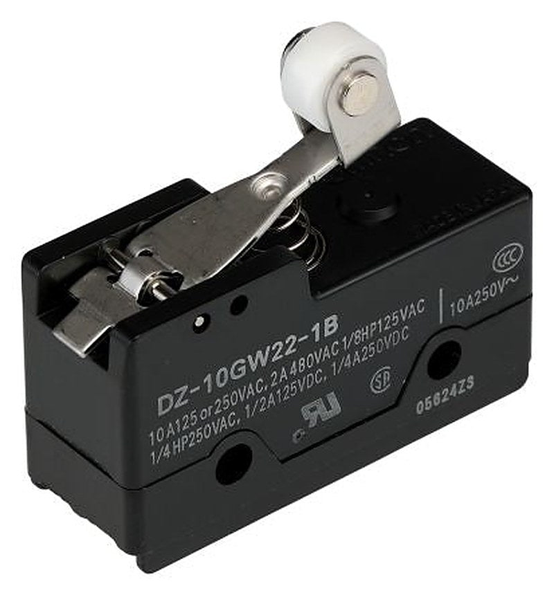 Omron Short Hinge Roller Lever Limit Switch, SPDT, Metal Housing