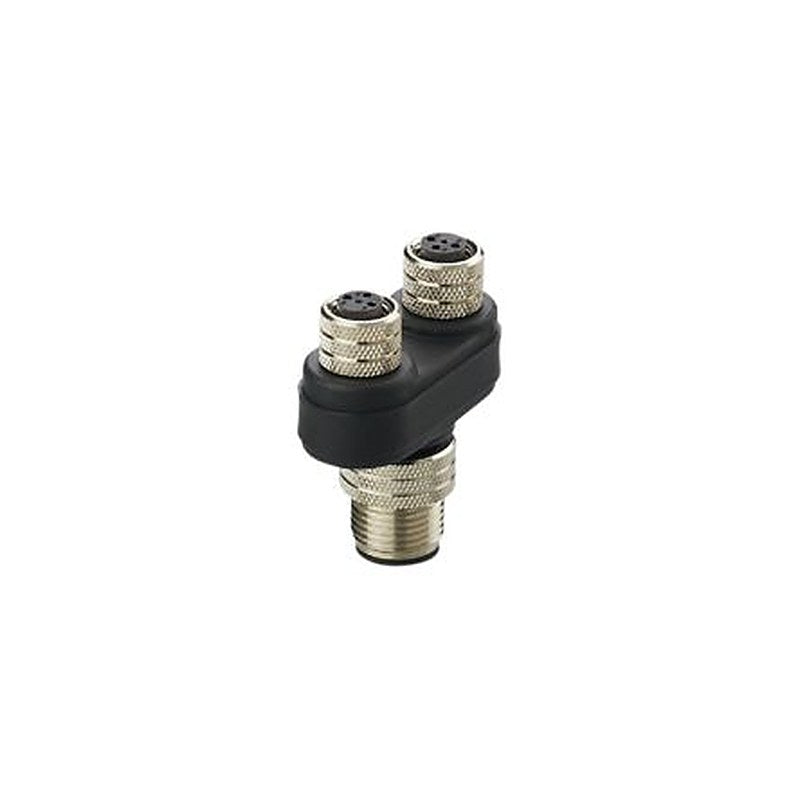 ifm electronic Side Entry, Top Entry Circular Connector Adapter 1 M12 Male 2 M8 Female