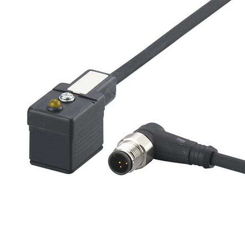 ifm electronic Male 1 way Right Angle to Female 1 way Valve Connector Actuator/Sensor Cable, 300 mm