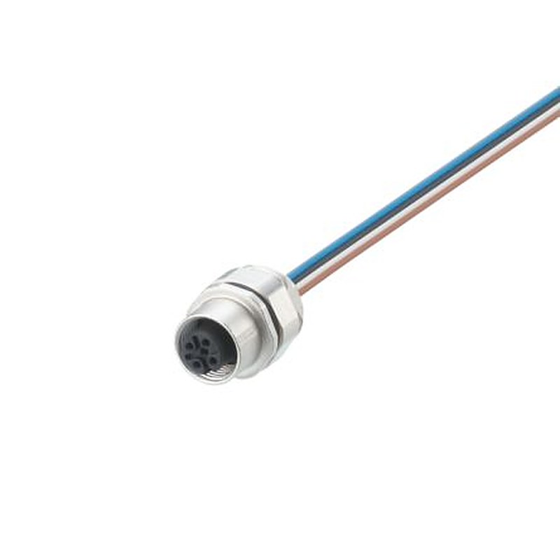 ifm electronic Circular Connector, 1 Contacts, Screw, M12 Connector, Socket, Female, IP68, E124 Series