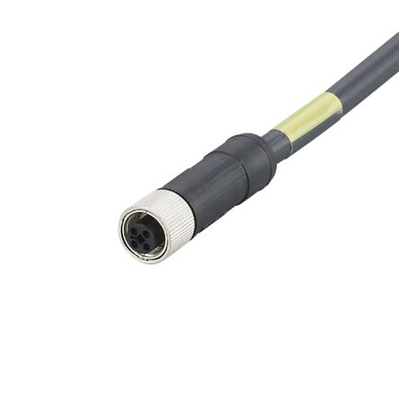 ifm electronic, 500 mm 4 Core Power Cable, Black Polyurethane 85 °C