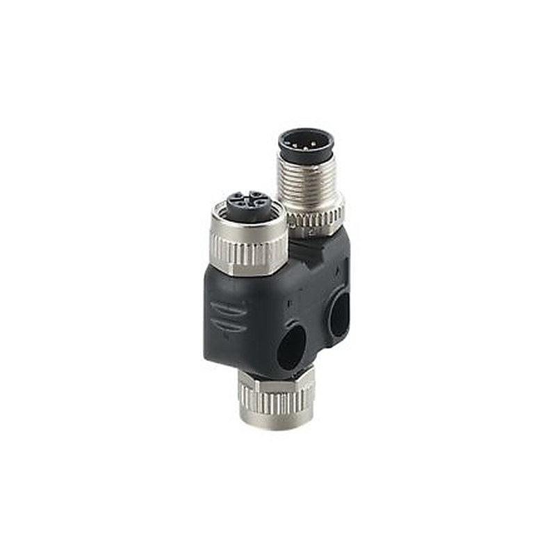 ifm electronic Side Entry, Top Entry Circular Connector Adapter 1 M12 2 M12 Female