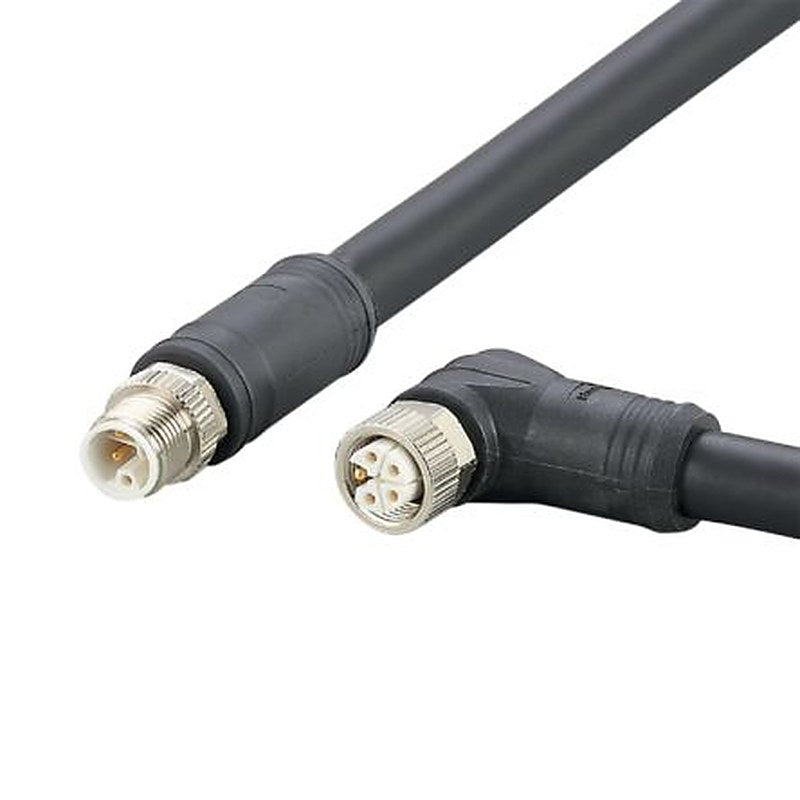 ifm electronic, 1 m 5 Core Power Cable, Black Polyurethane 90 °C